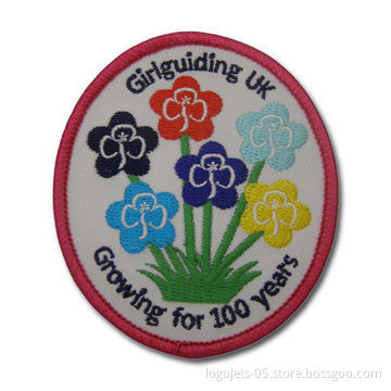 Embroidered Patch with Heat Cut Boarder and Twill Background